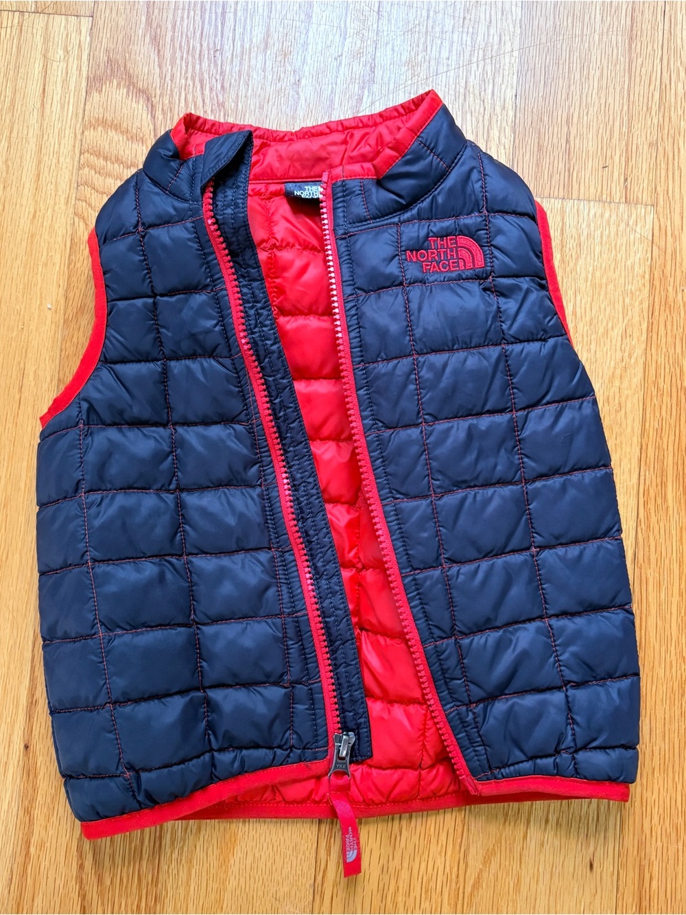 The North Face Infant red quilted vest